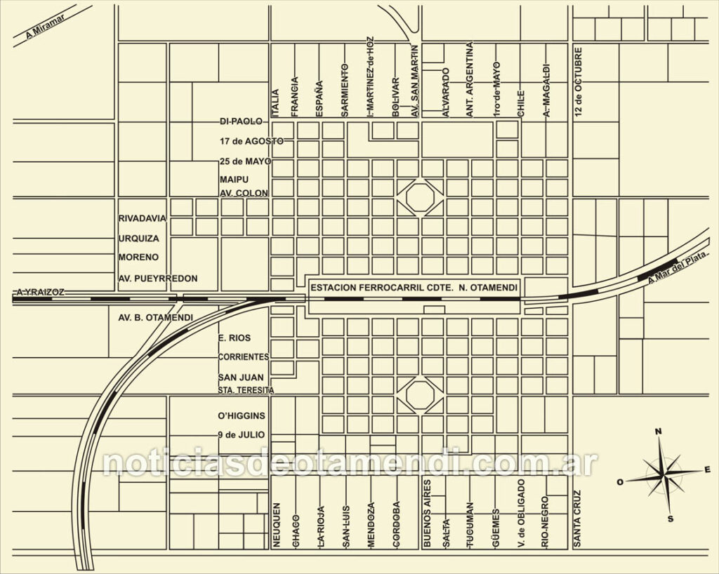 Mapa Comandante Nicanor Otamendi