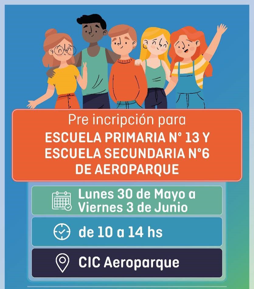 Barrio Aeroparque: Pre-inscripciones para la EP N° 13 y EP N° 6