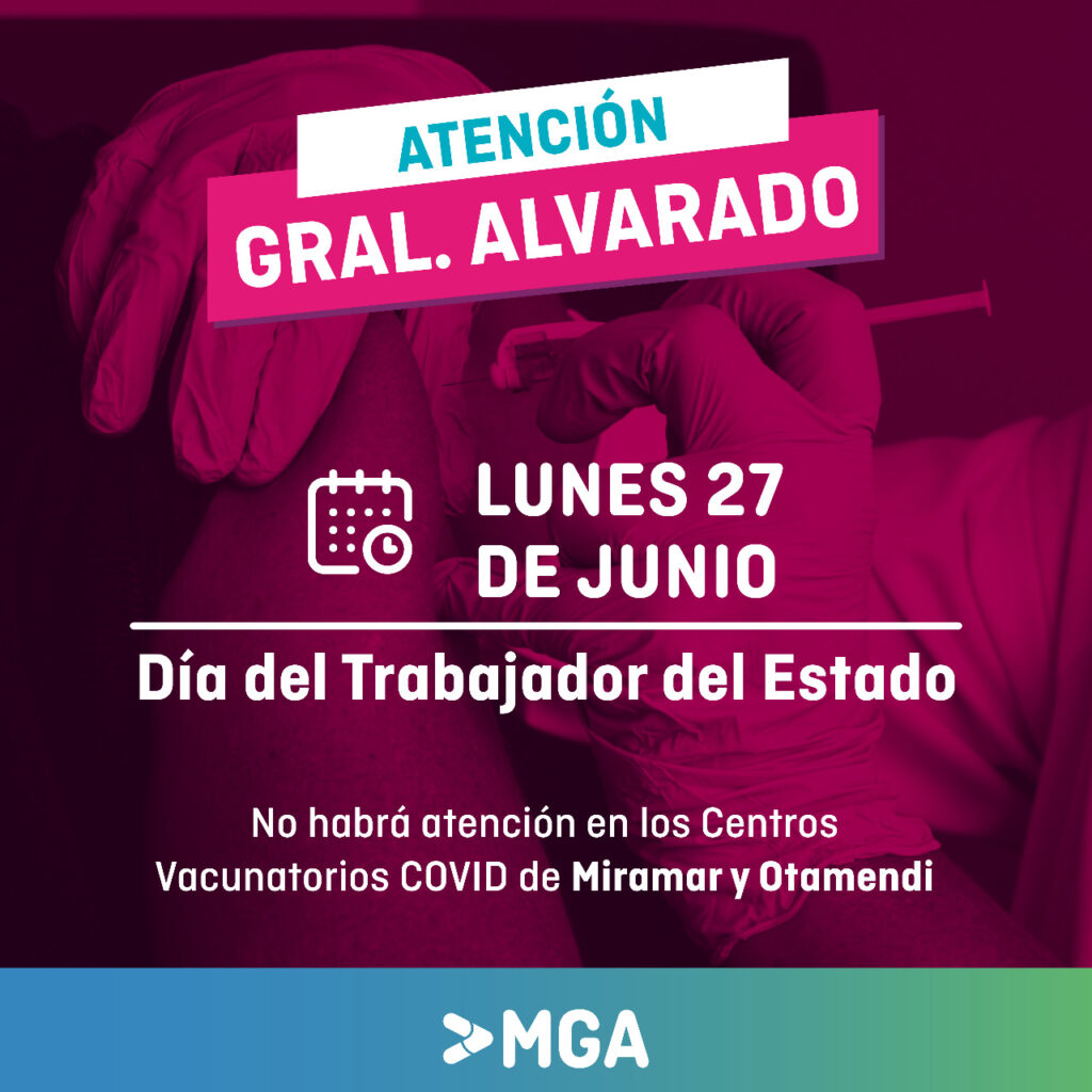Vacunación COVID: no habrá atención hoy lunes 27