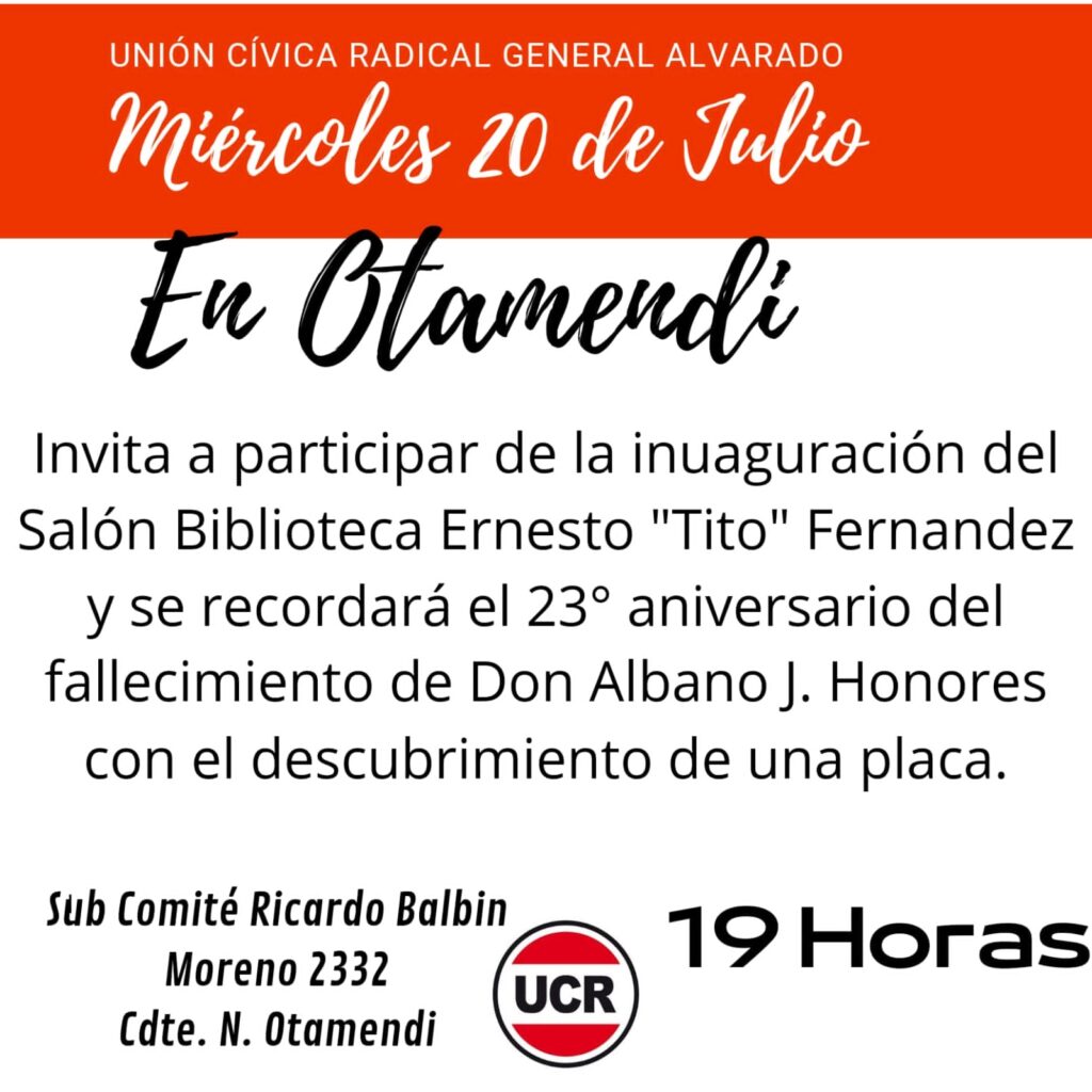 Inauguración de Salón Biblioteca Ernesto "Tito" Fernández