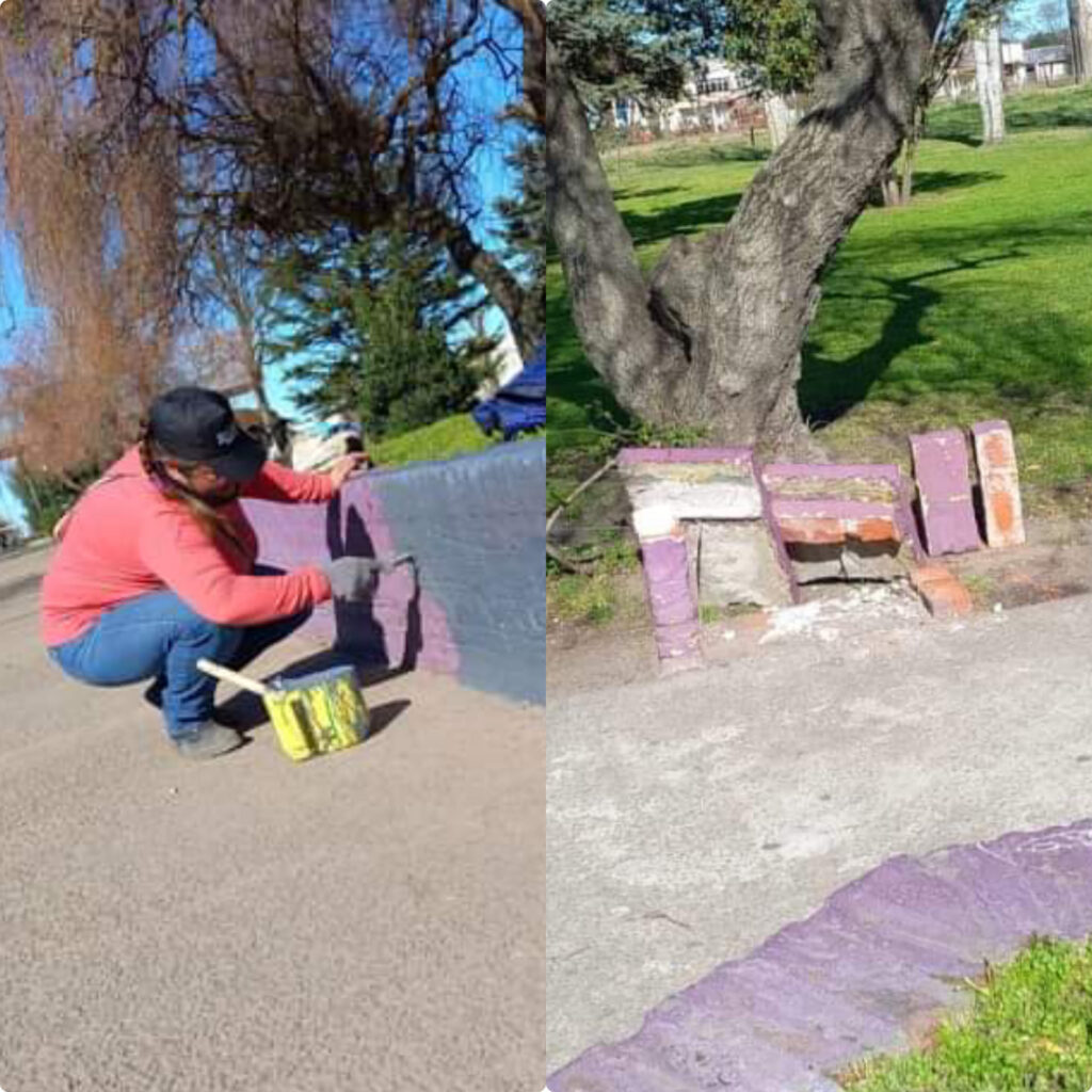 Vandalizan banco del Paseo